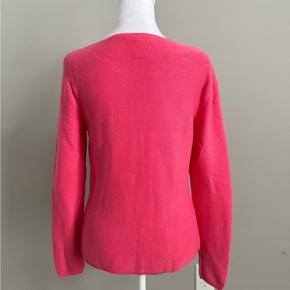 Talbots Pink Cardigan Sweater with Long Sleeves and Soft Texture - Picture 4 of 8
